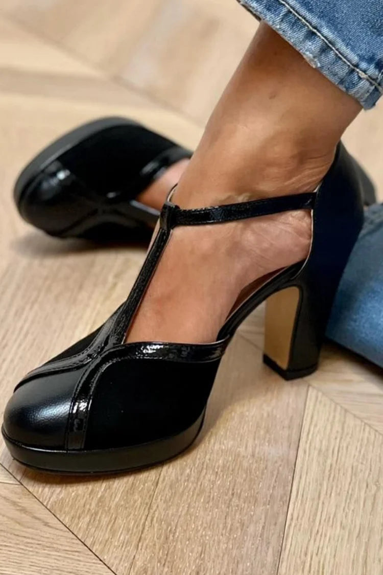 Ártemis - Eleganti tacchi con plateau e cinturino a T