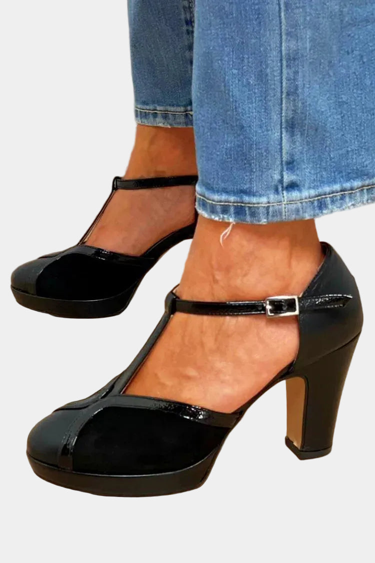 Ártemis - Eleganti tacchi con plateau e cinturino a T