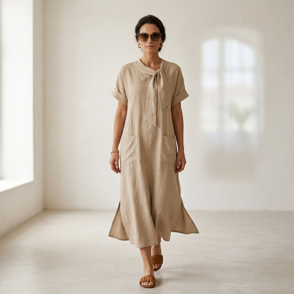 Emma Velvet™ Elegante Vestido con bolsillos