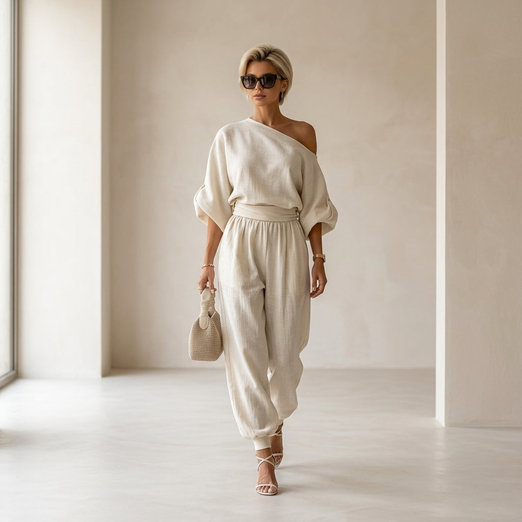 Conjunto de Lino Off-white