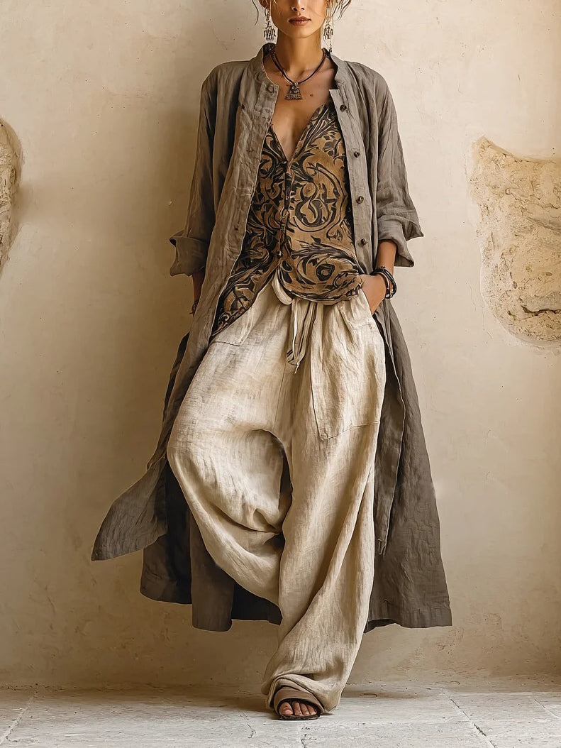 ✨ Giulia | Completo Fluido in Stile Boho a Strati ✨