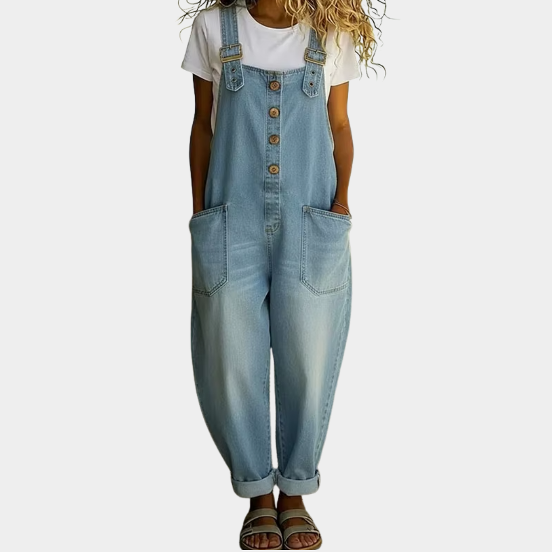 ✨ Mae™ | Tuta Vintage in Morbido Cotone Effetto Denim ✨