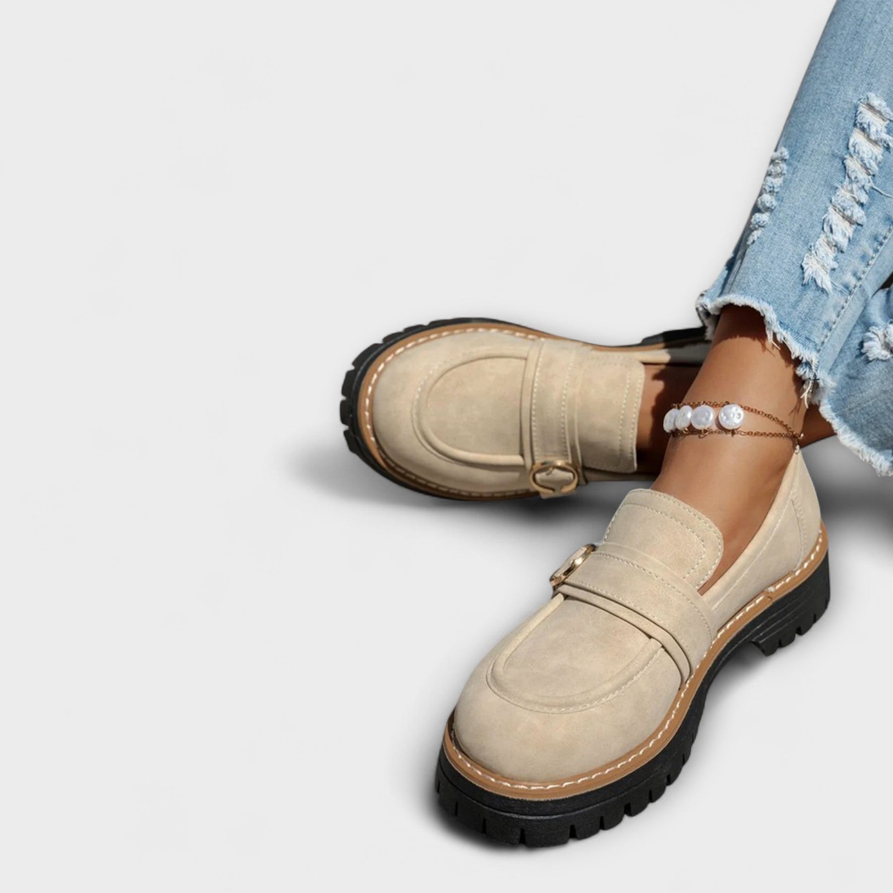Lora™ | Mocassini Casual a Punta Tonda