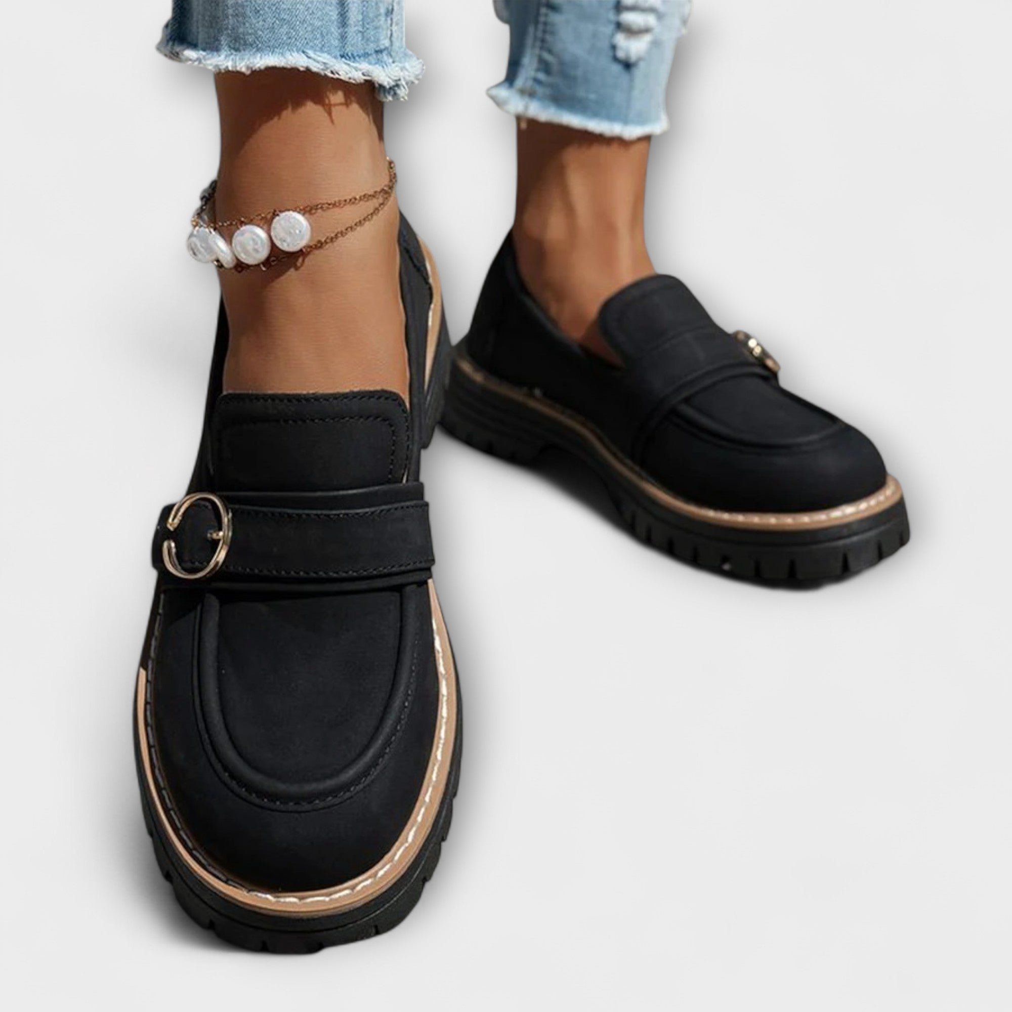 Lora™ | Mocassini Casual a Punta Tonda