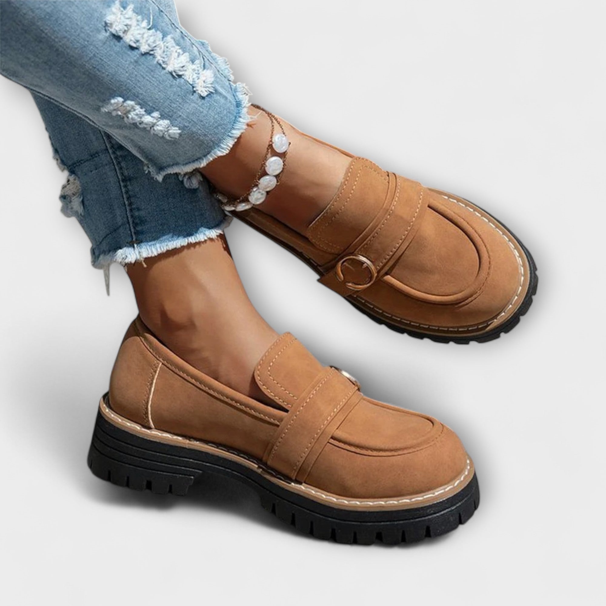 Lora™ | Mocassini Casual a Punta Tonda